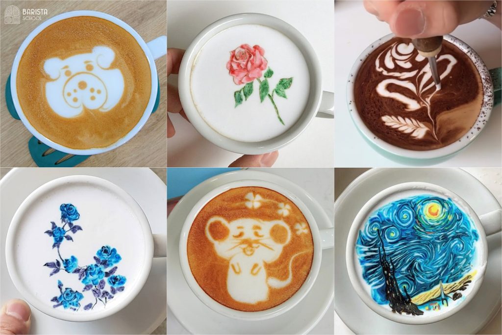 Nghệ thuật latte art etching