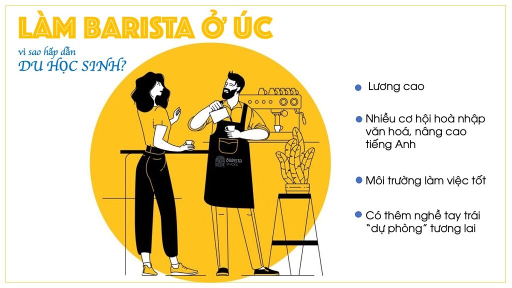 nghề barista phù hợp với du học sinh